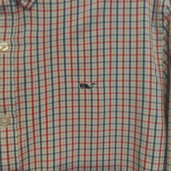 Vineyard Vines Mens Long Sleeve Button-Down Slim Fit Whale Shirt Size Large - Picture 4 of 11